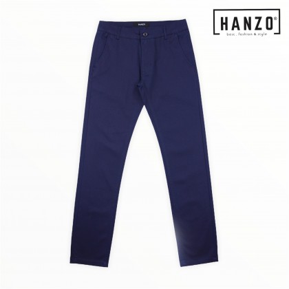 HANZO Men Long Pant Slim Fit Long Cotton Pant Seluar Panjang Cotton Slim Fit Lelaki -Navy Blue106602JL8826-21