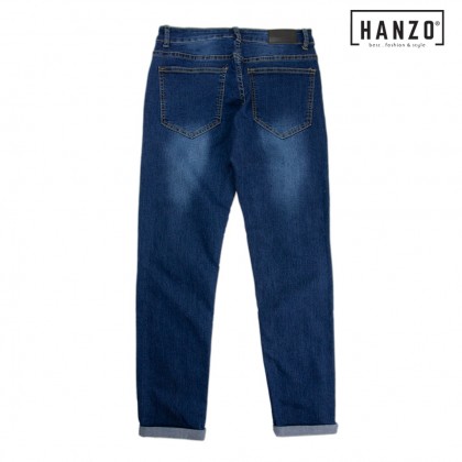 HANZO Men Skinny Fit Long Jeans - Blue - 106451 JL8825-112