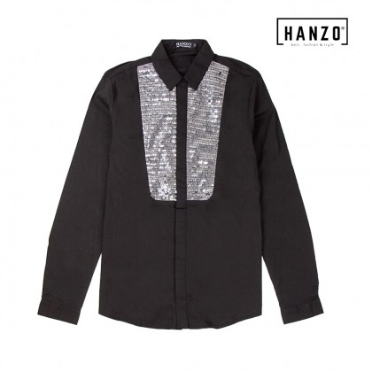 HANZO Men Shirt Long Sleeve Shirt  Baju Kemeja Lelaki - Yellow/Blue/Beige/Black/Green