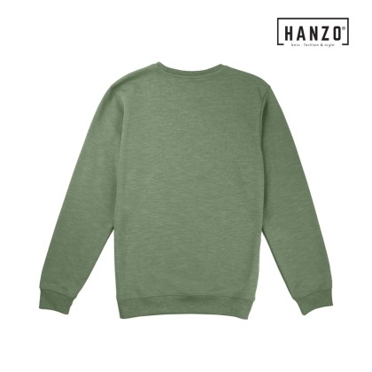 Army green crew neck sweatshirt